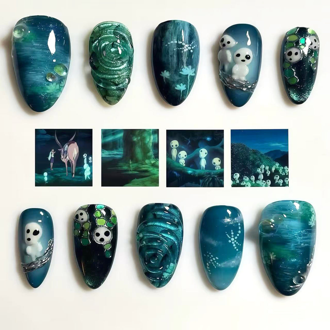Creative Halloween-Themed Press-On Nail Set
