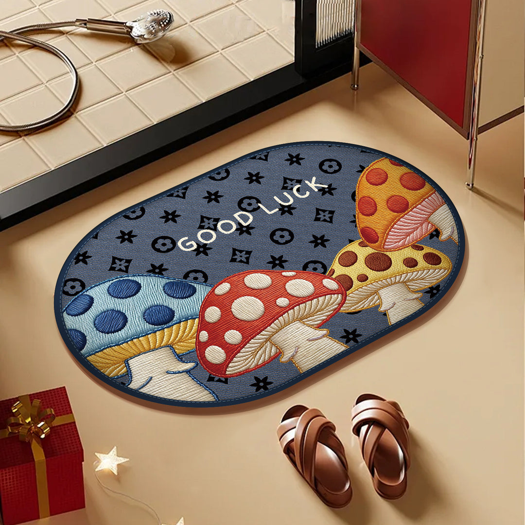 Inspirational Mushroom Art Area Mat