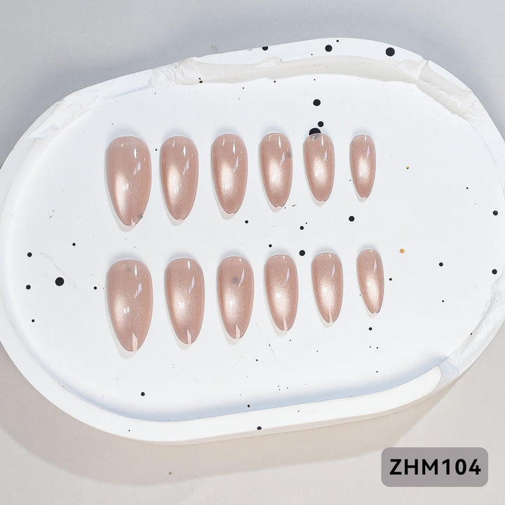 Artistic Press-On Nail Set with Cherry Blossom Design Stornfield