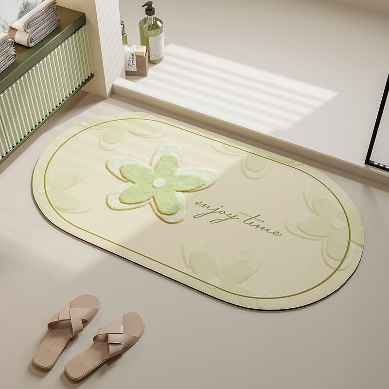 Soft Floral Bath Mat Stornfield