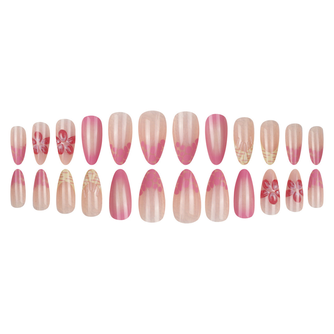 Floral-Themed Stiletto Press-On Nails Stornfield