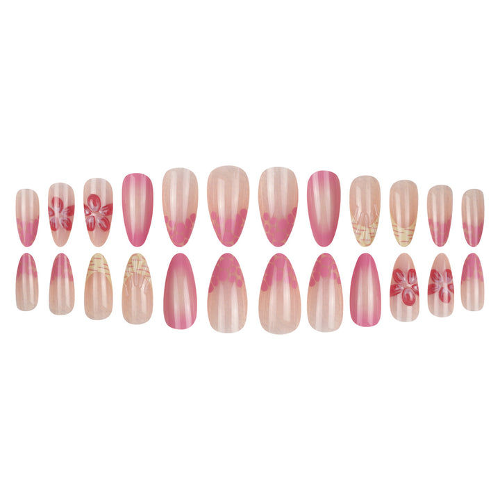 Floral-Themed Stiletto Press-On Nails Stornfield