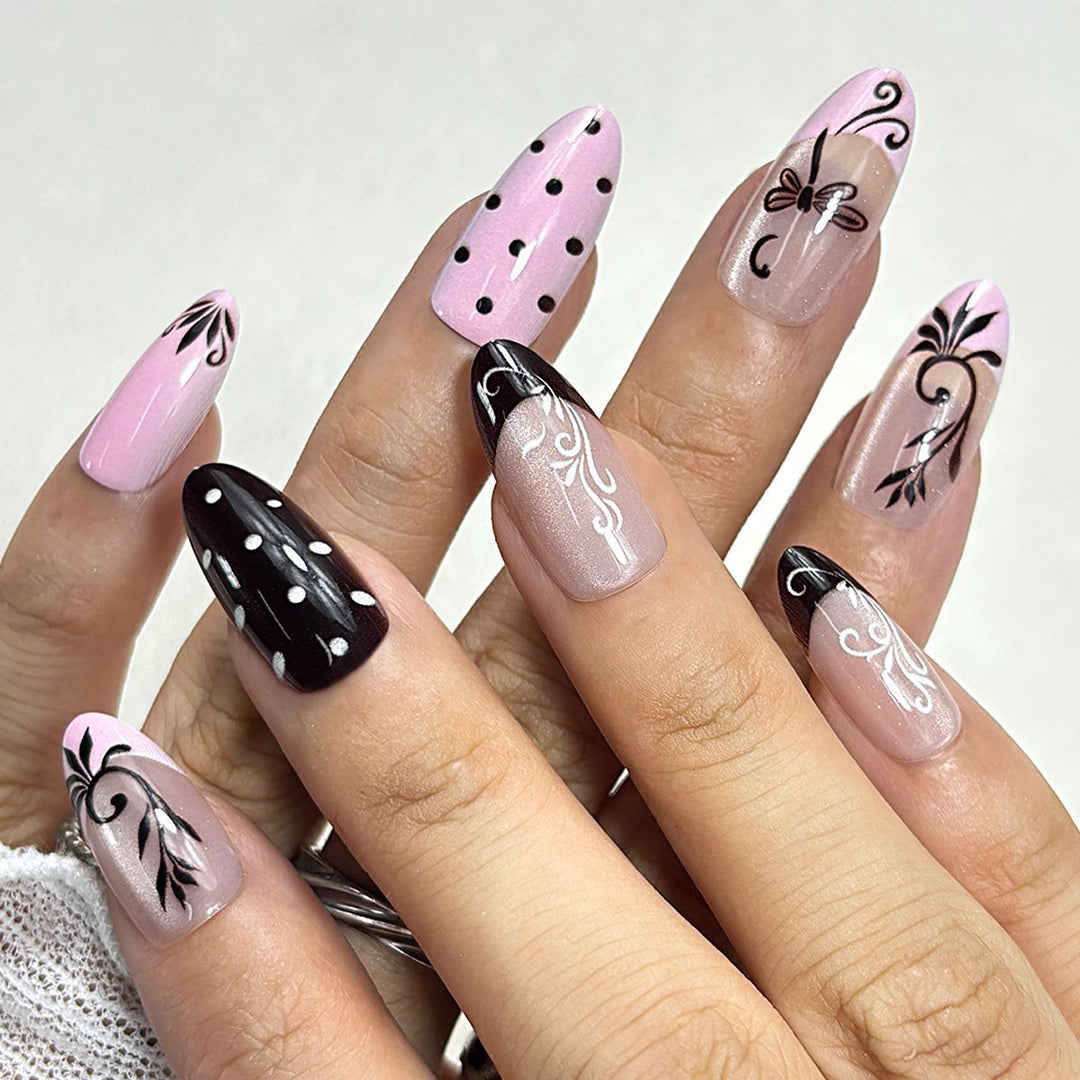 Premium Artistic Press-On Nail Set Stornfield