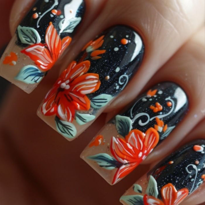 Creative nail art with floral design Stornfield