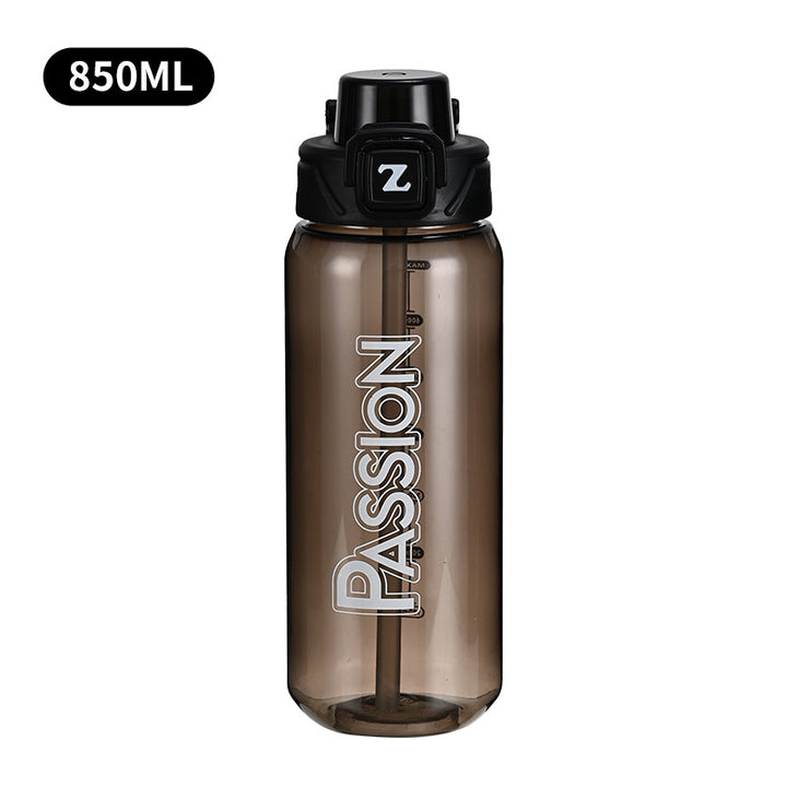 Ladies drinking bottle with integrated measuring system and flip-top closure Stornfield