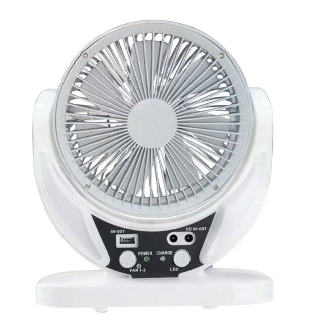 Women's solar-powered fan with LED lights and USB charging function Stornfield