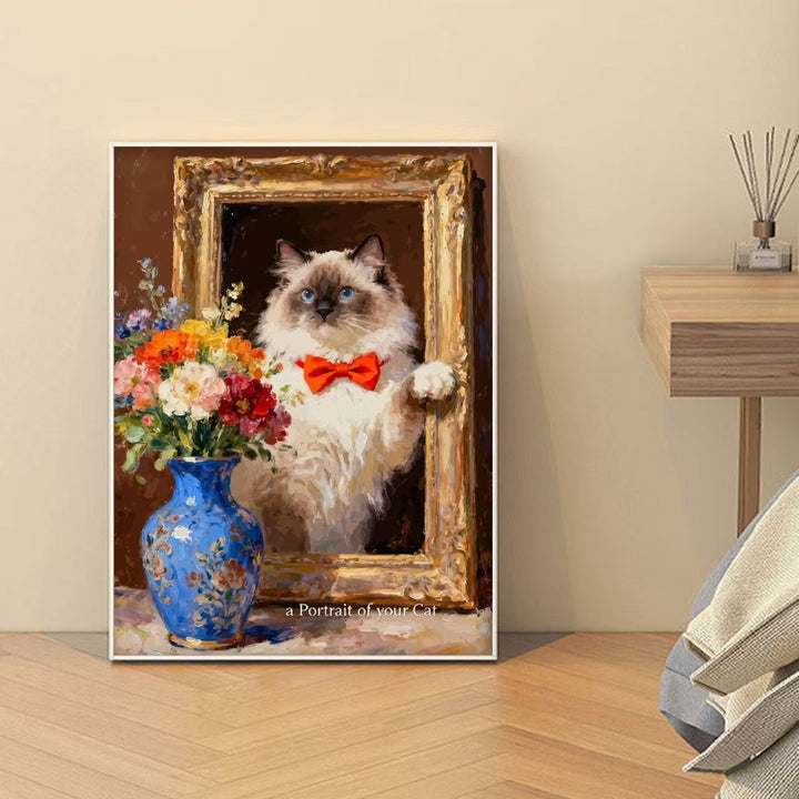 Decorative Cat-Themed Art Print Stornfield
