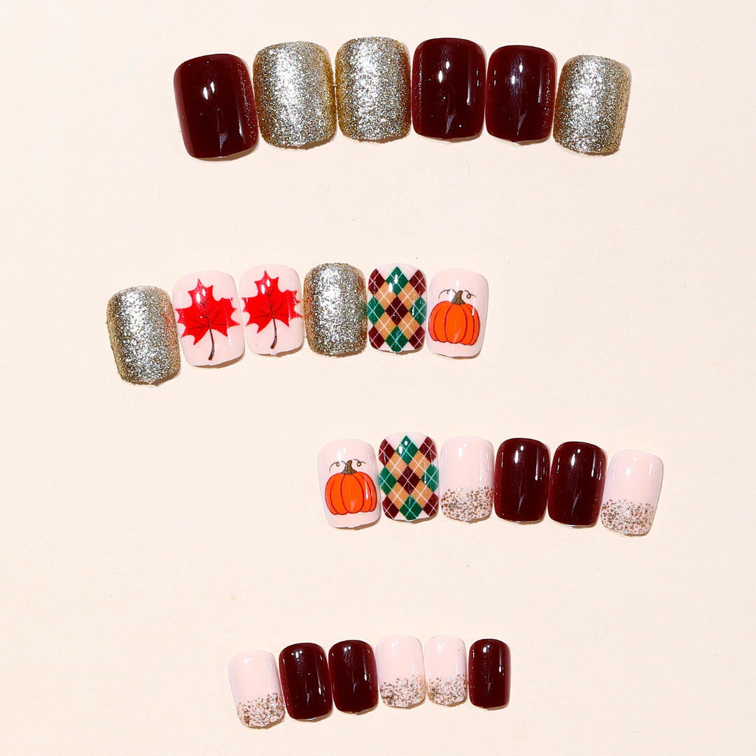 Seasonal Autumn-Themed Nail Art Set Stornfield