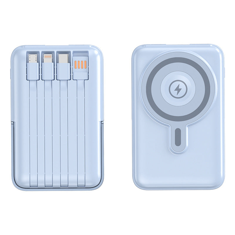 Portable power bank with integrated charging cables and MagSafe function Stornfield