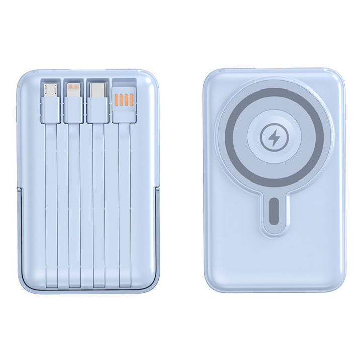 Portable power bank with integrated charging cables and MagSafe function Stornfield