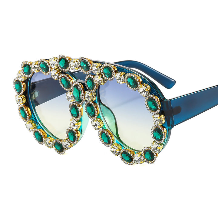 Ladies Glamorous Statement Sunglasses with Eye-Catching Crystal Frame Stornfield
