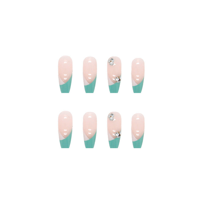 Artificial nail tips with glitter accents and elegant design Stornfield