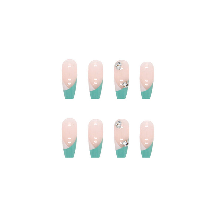 Artificial nail tips with glitter accents and elegant design Stornfield