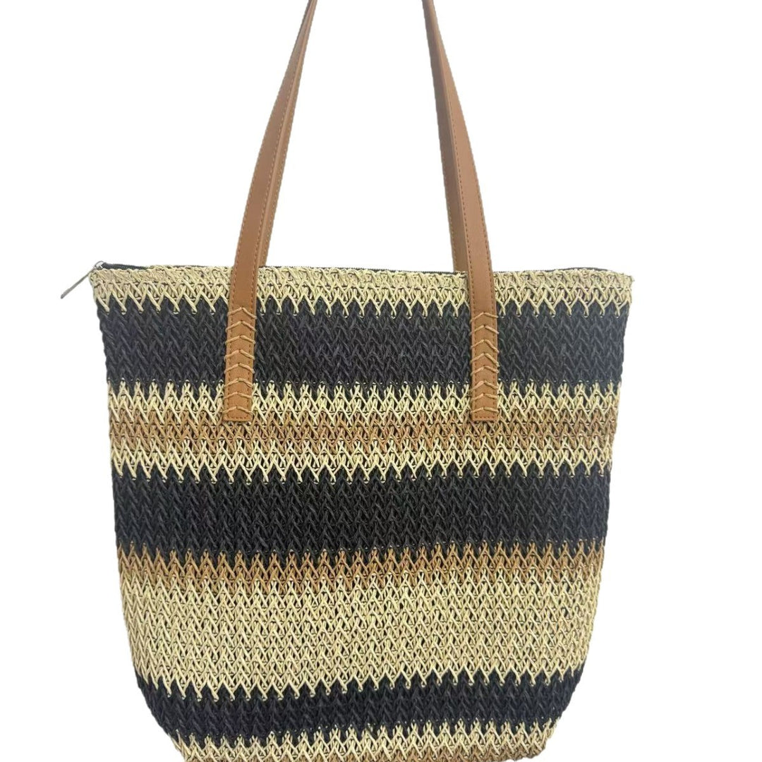 Shopping and beach bag with elegant stripe pattern Stornfield