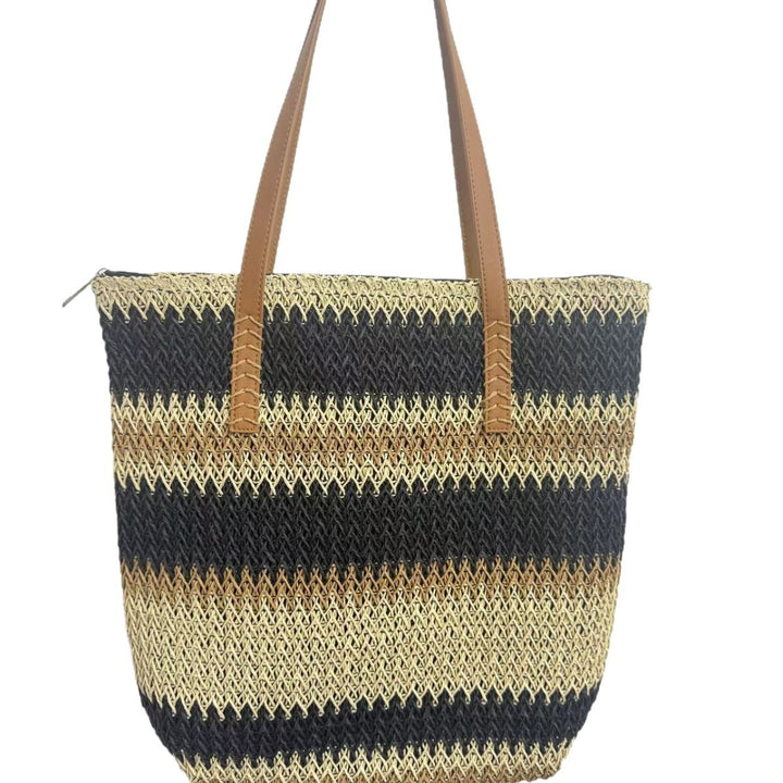 Shopping and beach bag with elegant stripe pattern Stornfield