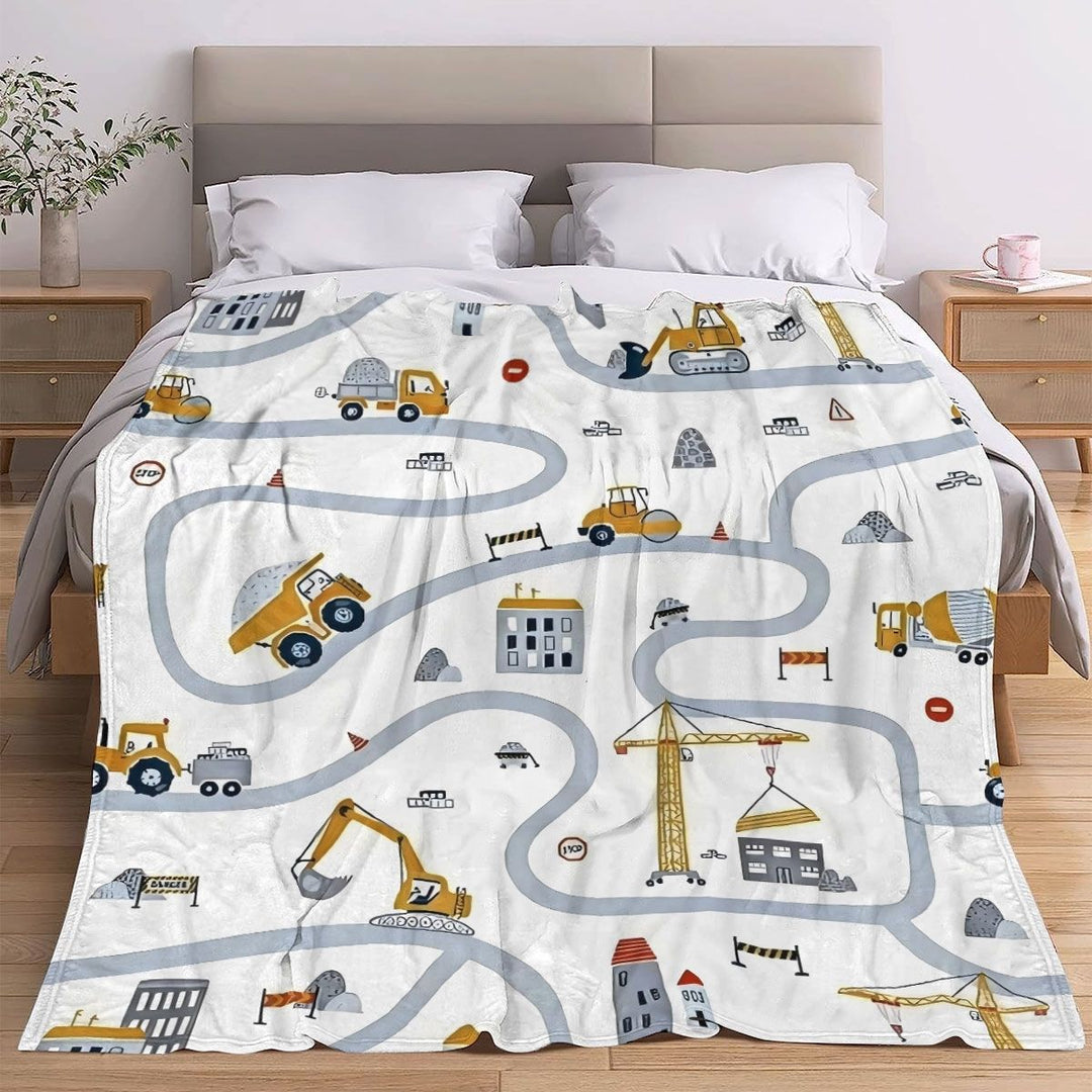 Cartoon-Themed Fleece Blanket