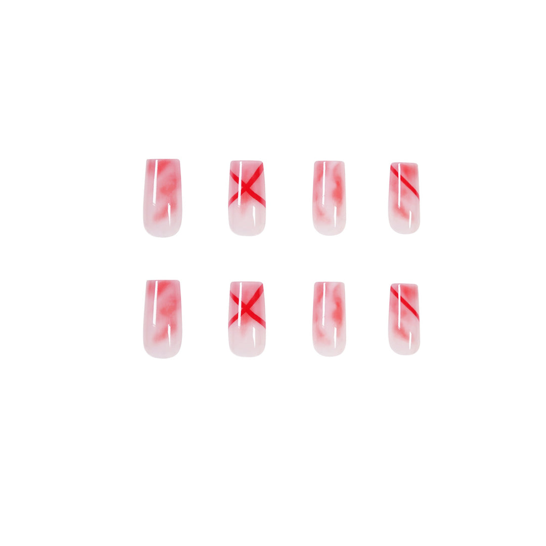 Artfully designed acrylic nails with marbled and decorative effects Stornfield