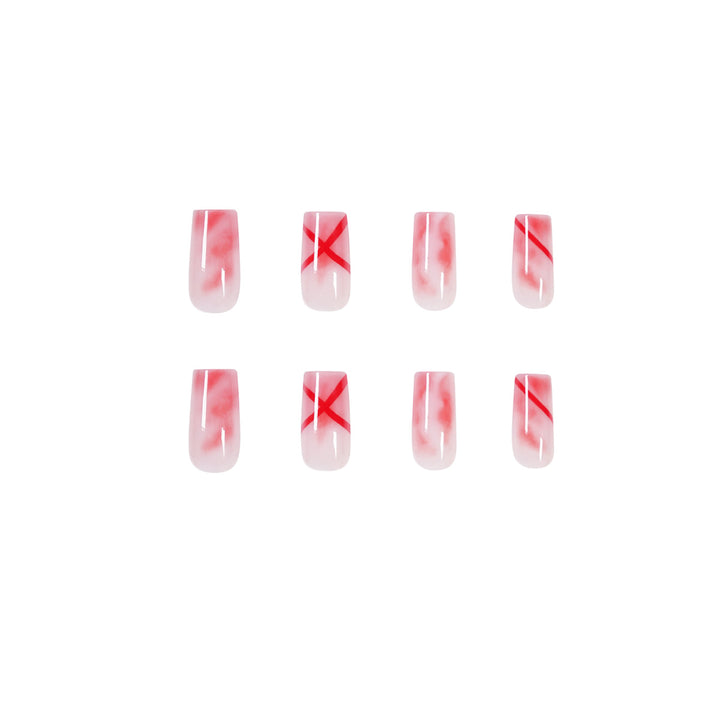 Artfully designed acrylic nails with marbled and decorative effects Stornfield