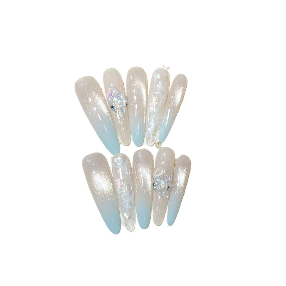 Elegant Stiletto Press-On Nail Set with Glitter Finish Stornfield
