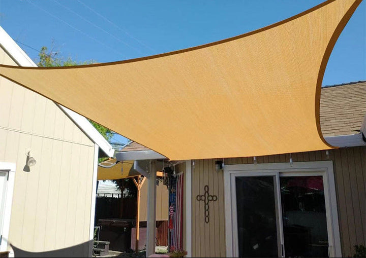 heavy-duty UV protection shade sail with reinforced stainless steel D-ring corners Stornfield