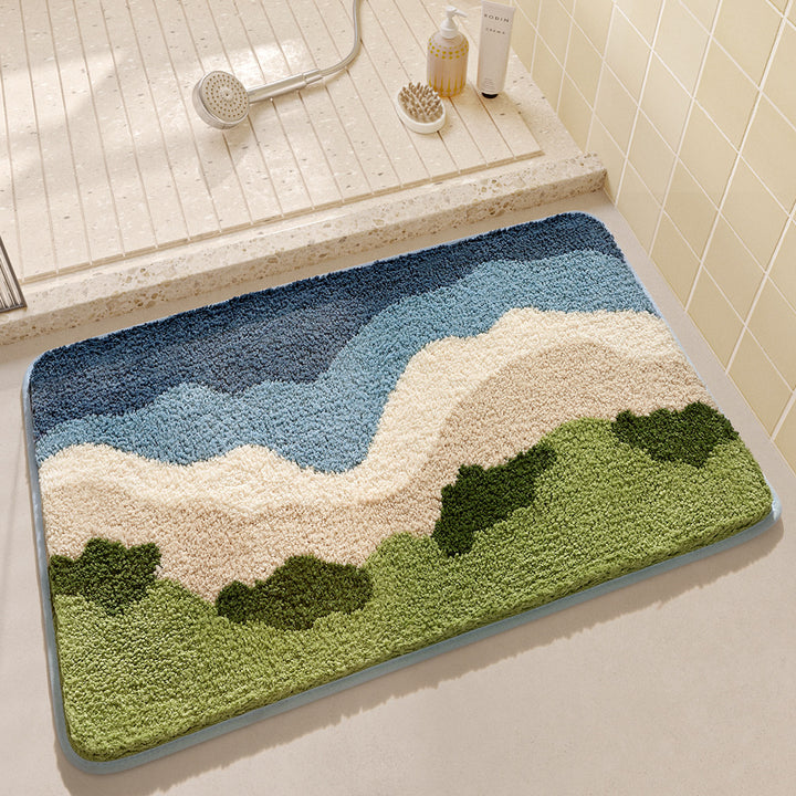 Whimsical Rainbow Bath Mat