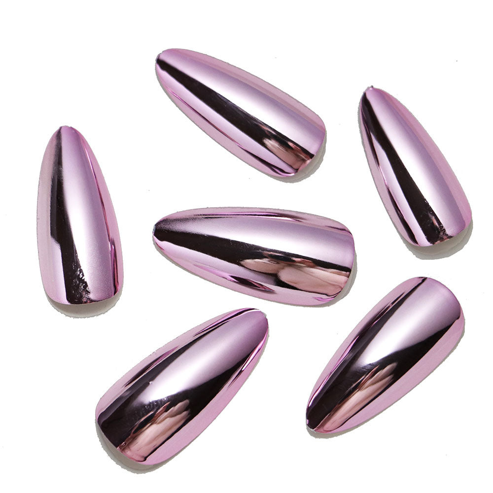 Elegant Mirror Finish Press-On Nails Stornfield