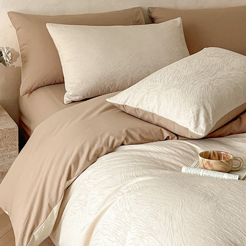 Textured Microfiber Bedding Set