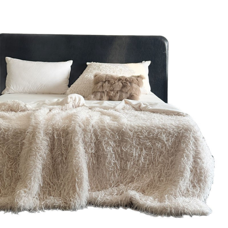 Luxurious Shaggy Faux Fur Bed Throw Blanket