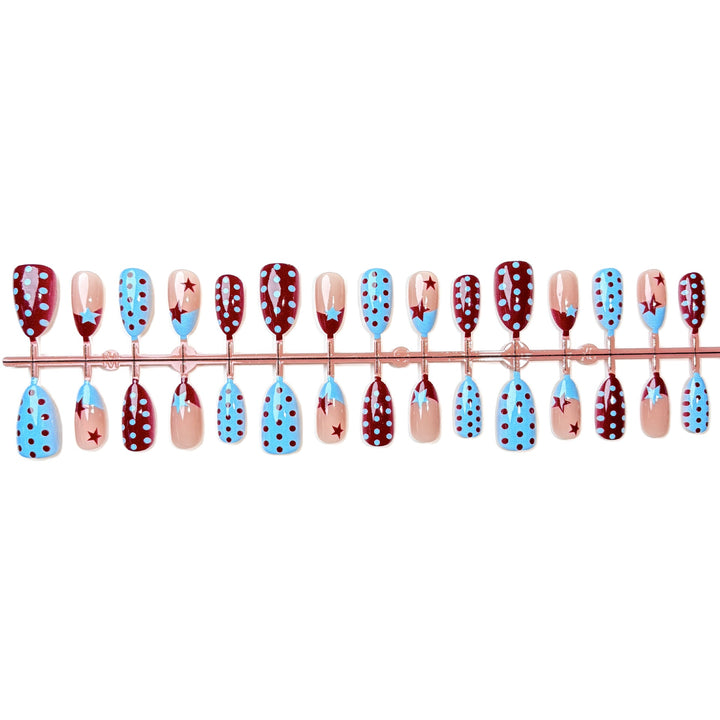 Playful Themed Press-On Nail Art Set