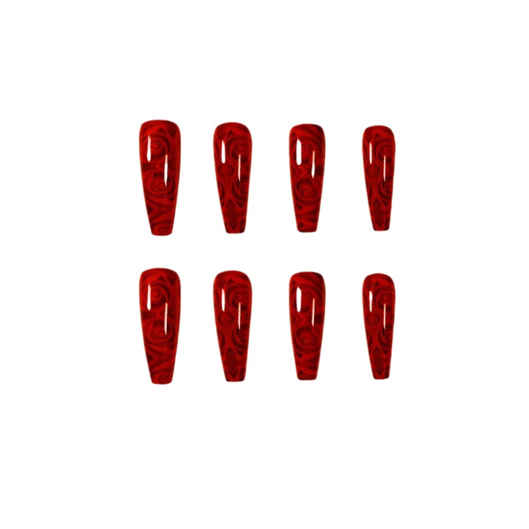 Artful stiletto nails with floral 3D design Stornfield
