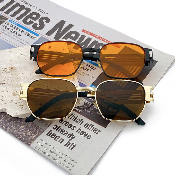 Stylish Oversized Sunglasses in Modern Metal Design Stornfield