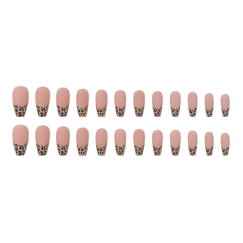 Leopard Print French Tip Press-On Nails Stornfield