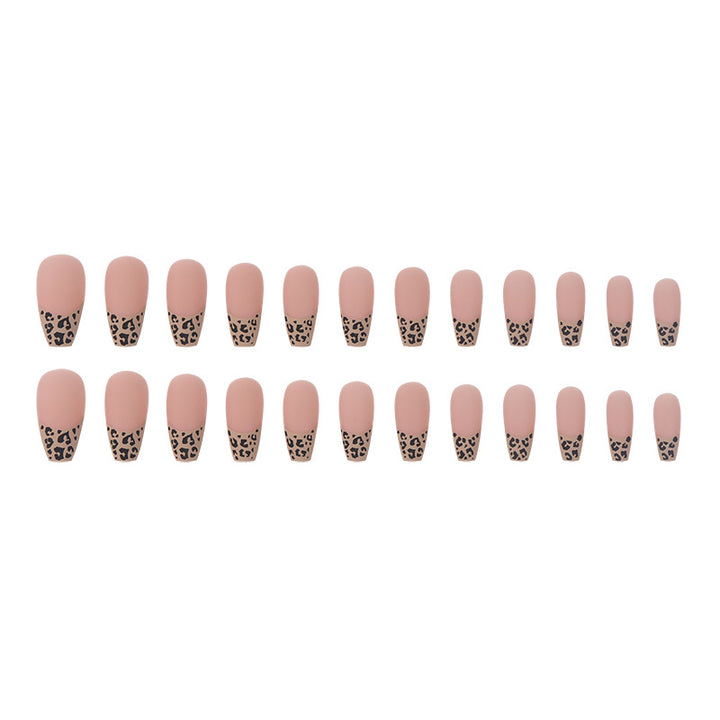 Leopard Print French Tip Press-On Nails Stornfield