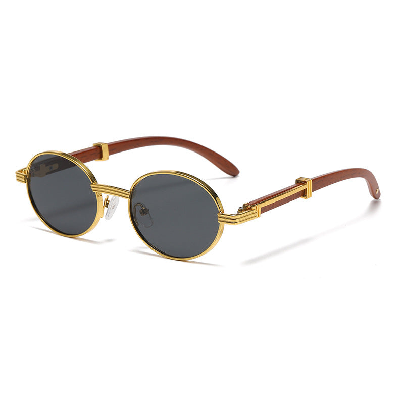 Women's Vintage-Style Sunglasses with Wooden Inner Frame Stornfield