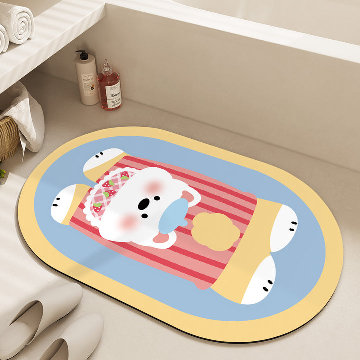 Cute Cartoon Dog Bath Mat Stornfield