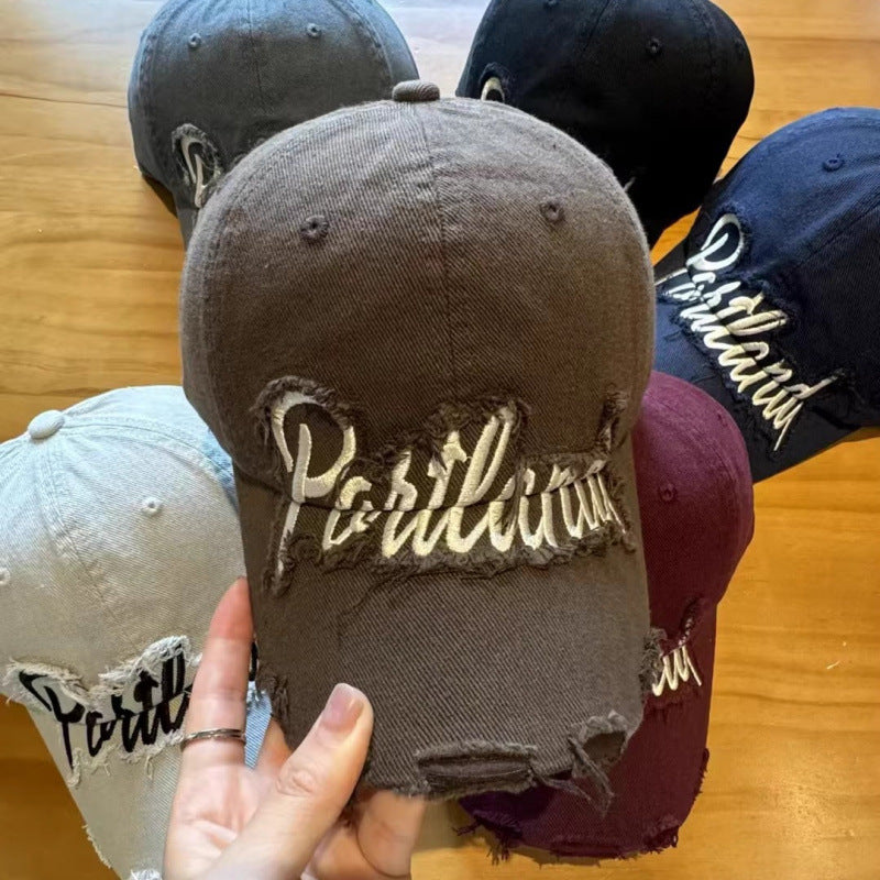 Unisex Distressed Cotton Baseball Cap Stornfield