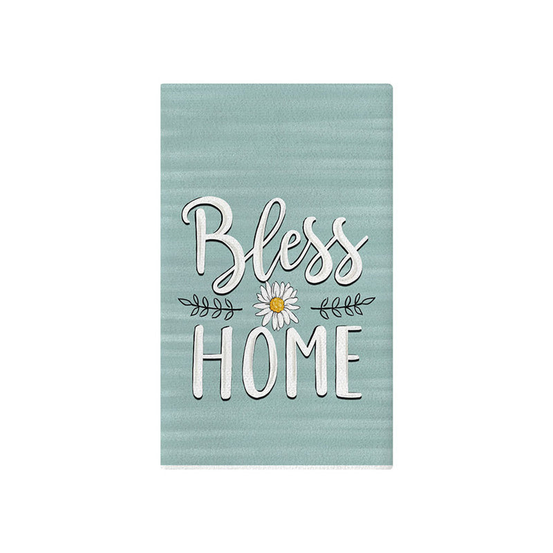 Women's Botanical Cotton Decorative Bath Towel with Butterfly Print