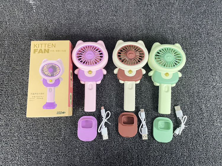 Unisex Portable Mini Hand Fan in Cute Cat Design Stornfield