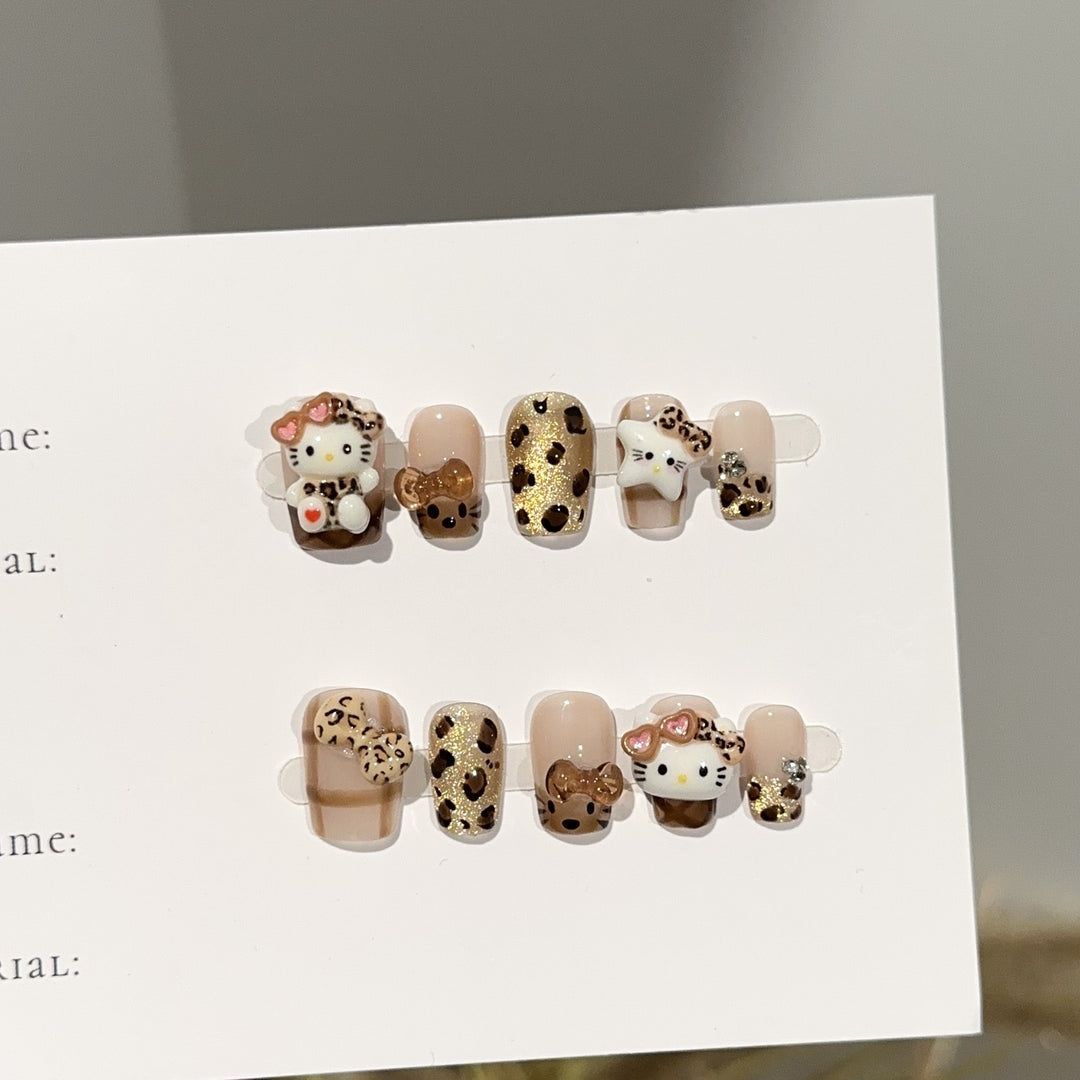 Themed Cartoon Character Press-On Nail Art Set