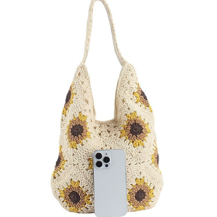Handcrafted crochet bag with sunflower pattern Stornfield