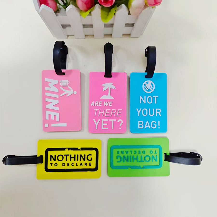 Unisex Luggage Tag with Personal Identification Message Bowlift
