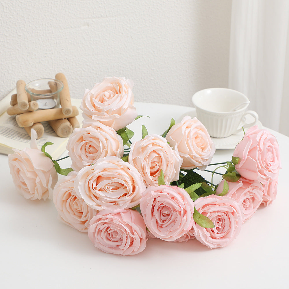 Realistic Artificial Rose Petals with Leaves