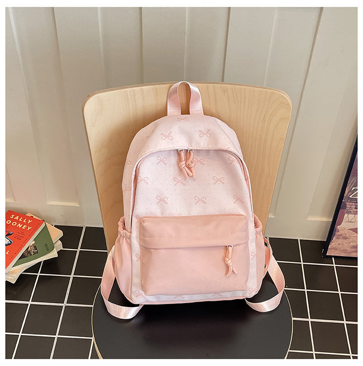 Cute everyday backpack with embroidered bows Stornfield