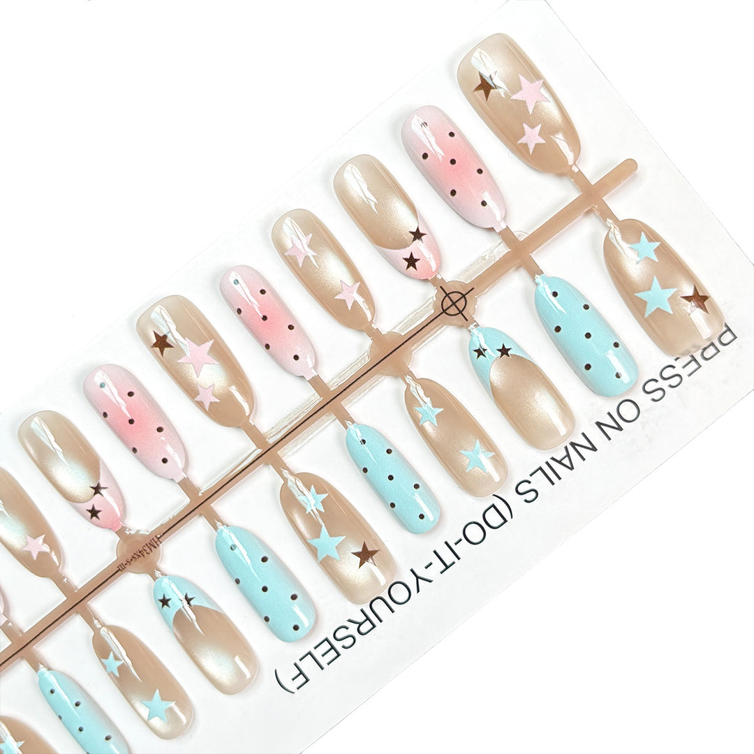 Artistic Starry Design Press-On Nails Stornfield