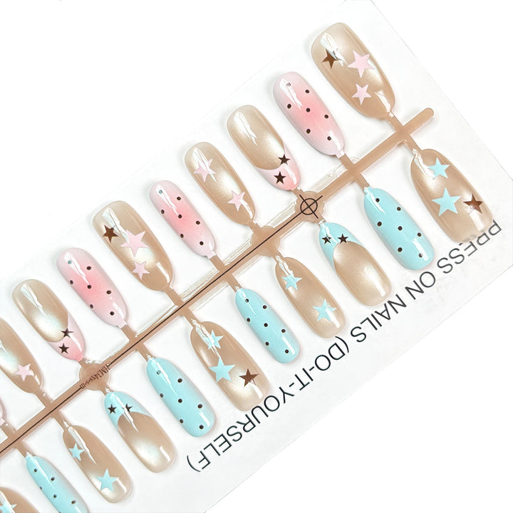 Artistic Starry Design Press-On Nails Stornfield