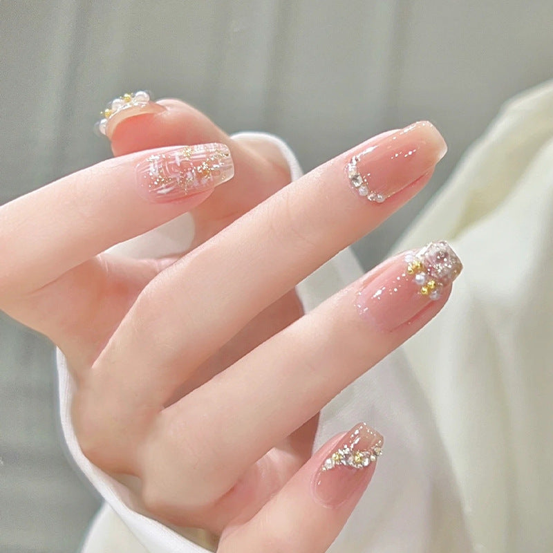 Decorative Bejeweled Press-On Nail Set
