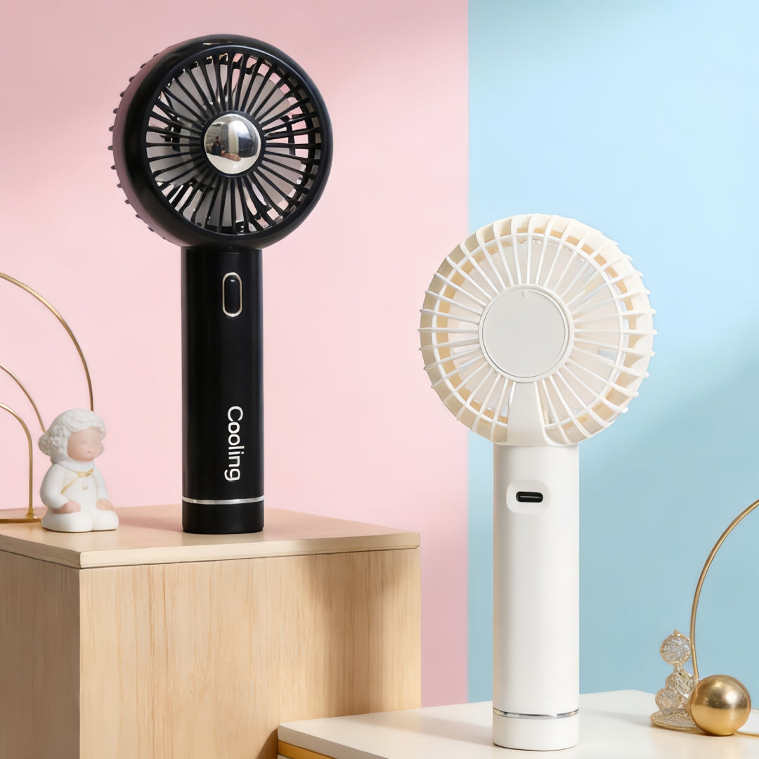 Women Portable Hand Fan with USB Charging Function and Innovative Design Stornfield