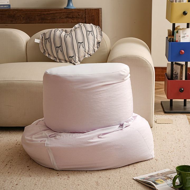 Modular floor bean bag with removable cover and ergonomic back support Stornfield