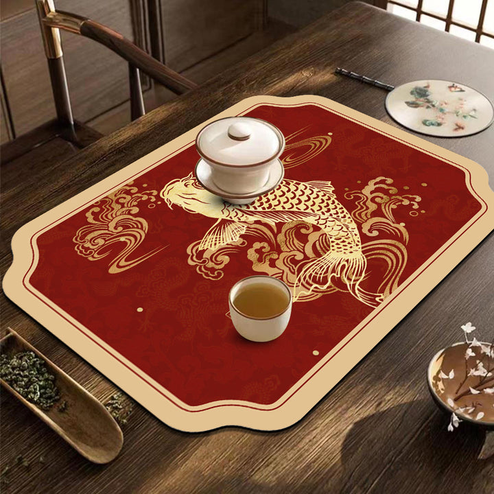 Floral Design Kitchen Mat