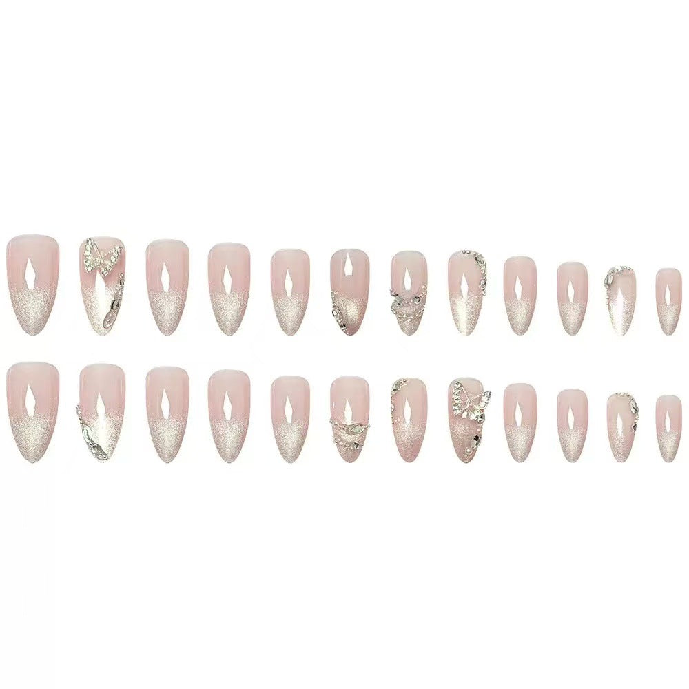 Artistic Stiletto Nail Extensions with Rhinestone Accents Stornfield
